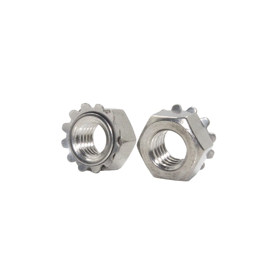 304 Stainless Steel K Nut Multi-Toothed Anti-Loose Anti-Slip Hex Nut K Nut/Made in China/Auto Parts/Motorcycle Parts/Fasteners