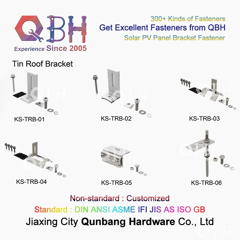 Qbh Standard & Customized Solar Mounting Structures Profile Solar Panel Framed Frameless PV Photovoltaic Parts Aluminum Alloy Fastener for Solar Panel