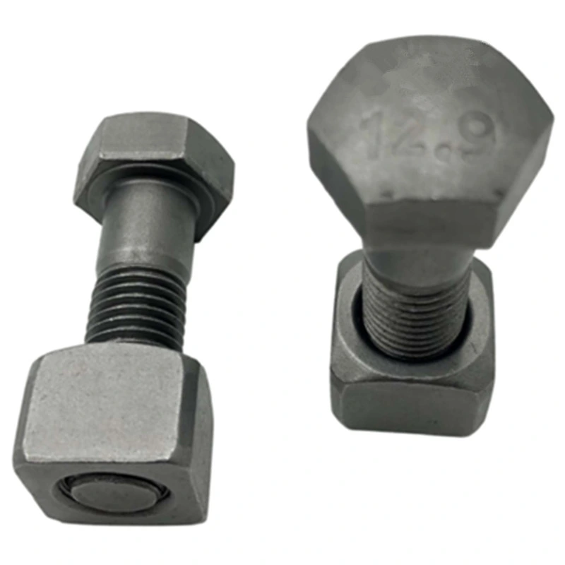 High Tensile 12.9 Grade Carbon Steel Hexagon Head Track Bolts and Nuts, Track Shoe Bolts