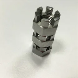 ANSI/ASME B 18.2.2 Gr5 티타늄 육각 슬롯 너트